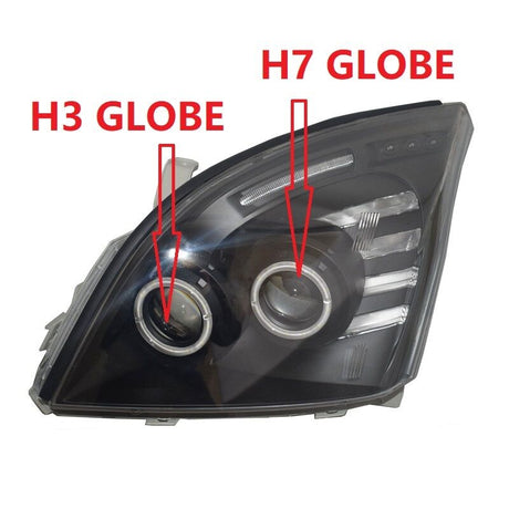 Smoke Angel Eye LED Headlights Fit For Toyota Prado 120 Series 02-09 Pair - Machter