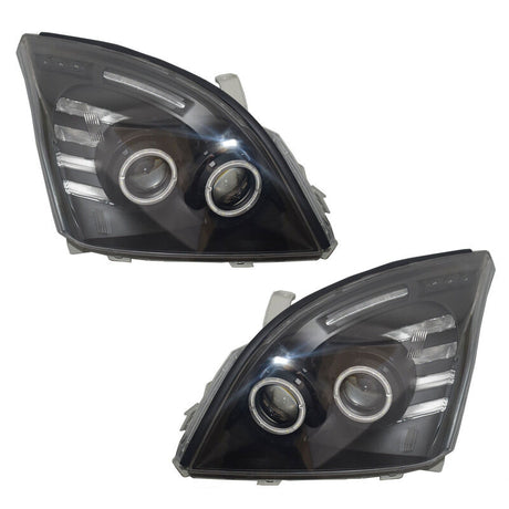 Smoke Angel Eye LED Headlights Fit For Toyota Prado 120 Series 02-09 Pair - Machter