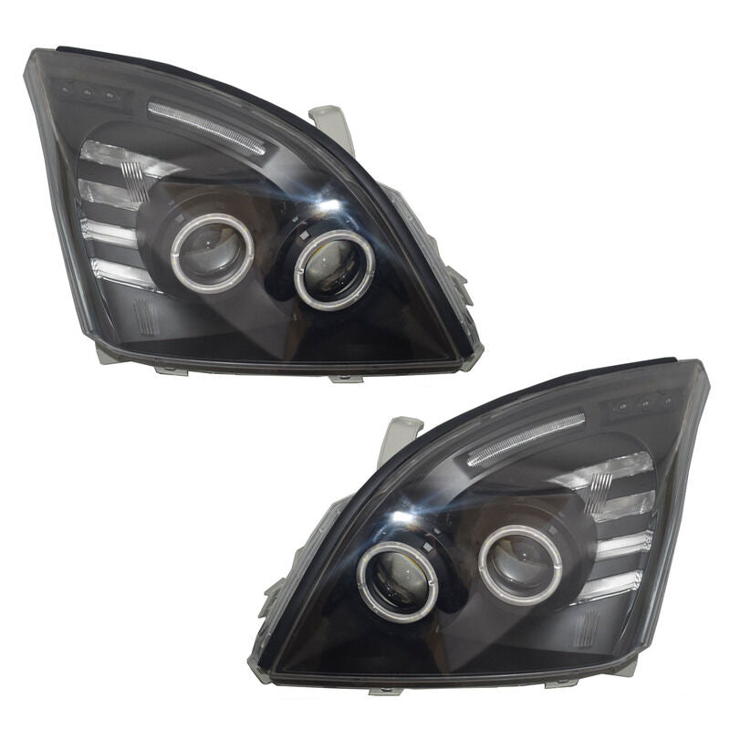 Smoke Angel Eye LED Headlights Fit For Toyota Prado 120 Series 02-09 Pair HL-TA016 - Machter