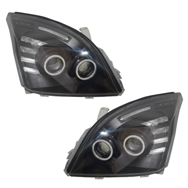 Smoke Angel Eye LED Headlights Fit For Toyota Prado 120 Series 02-09 Pair HL-TA016 - Machter