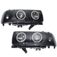 Smoke Angel Eye Pair Head Lights LED Fit For Toyota Landcruiser 80 Series Halo Projector AU HL-TA017 - Machter