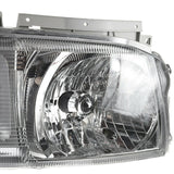 Pair Head Light Lamp Chrome Fit For Toyota Hiace TRH KDH Van Bus 2005~2010 HL-TA018 - Machter