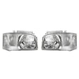 Pair Head Light Lamp Chrome Fit For Toyota Hiace TRH KDH Van Bus 2005~2010 HL-TA018 - Machter