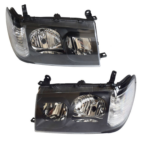 Pair Angel Eye HeadLights Projector Fit For Toyota Landcruiser 100 Series 01/1998-04/2005 HL-TA022 - Machter