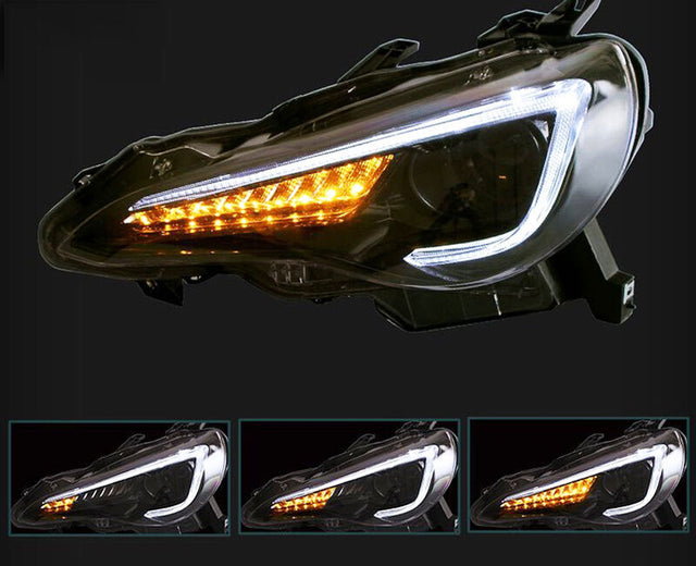 VLAND 3D LED DRL Projector Headlights Fit For Toyota 86 GTS For Subaru BRZ 2012-2020 HL-TA062LS - Machter