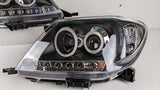 Black Ultra LED DRL Halo Projector Headlights Fit For Toyota Hilux VIGO SR5 2005-2010 HL-TA063LS - Machter