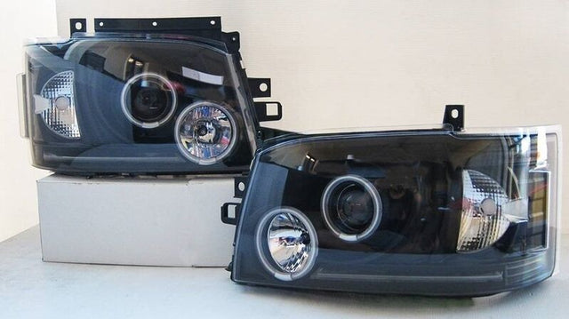Black CCFL Angel Eyes Projector Headlights Fit For Toyota Hiace Van 2004-2010 HL-TA064LS - Machter