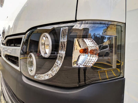 Black CCFL DRL Projector Headlights Fit For Toyota Hiace Van 2011-2014 HL-TA068LS - Machter