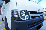 Black CCFL DRL Projector Headlights Fit For Toyota Hiace Van 2011-2014 HL-TA068LS - Machter