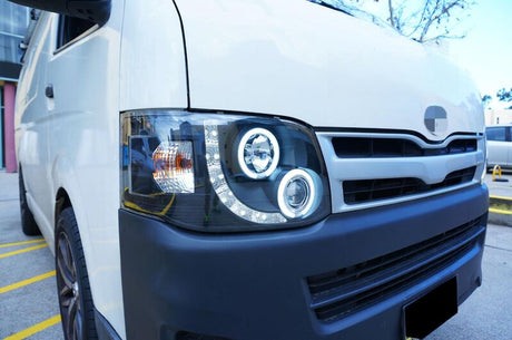 Black CCFL DRL Projector Headlights Fit For Toyota Hiace Van 2011-2014 HL-TA068LS - Machter
