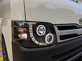 Black CCFL DRL Projector Headlights Fit For Toyota Hiace Van 2011-2014 HL-TA068LS - Machter