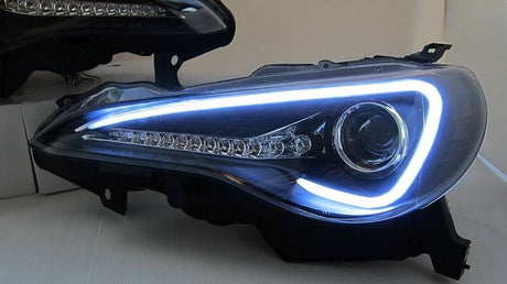 SPEC D Black 3D LED DRL Black Projector Headlights Fit For Toyota 86 GT ZN6 2012-2016 - Machter