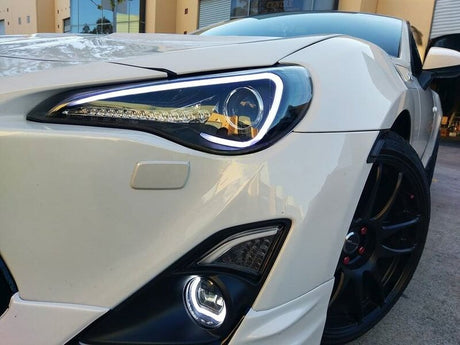 SPEC D Black 3D LED DRL Black Projector Headlights Fit For Toyota 86 GT ZN6 2012-2016 - Machter
