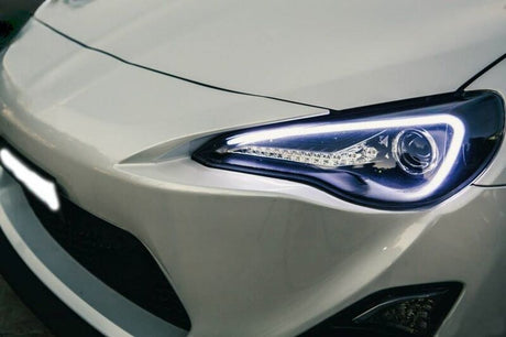 SPEC D Black 3D LED DRL Black Projector Headlights Fit For Toyota 86 GT ZN6 2012-2016 - Machter