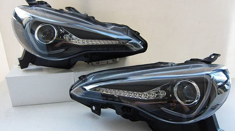 SPEC D Black 3D LED DRL Black Projector Headlights Fit For Toyota 86 GT ZN6 2012-2016 - Machter