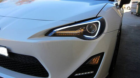 SPEC D Black 3D LED DRL Black Projector Headlights Fit For Toyota 86 GT ZN6 2012-2016 - Machter