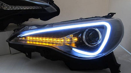 SPEC D Black 3D LED DRL Black Projector Headlights Fit For Toyota 86 GT ZN6 2012-2016 - Machter