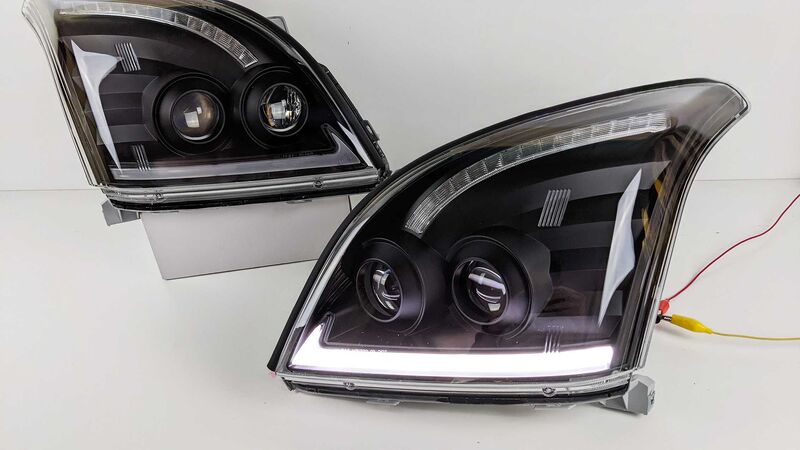 3D LED DRL Dual Projector Head Lights Fit For Toyota Prado FJ120 2003-2009 HL-TA072LS - Machter