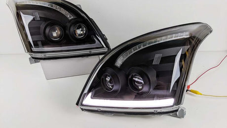 3D LED DRL Dual Projector Head Lights Fit For Toyota Prado FJ120 2003-2009 - Machter
