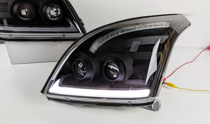 3D LED DRL Dual Projector Head Lights Fit For Toyota Prado FJ120 2003-2009 HL-TA072LS - Machter