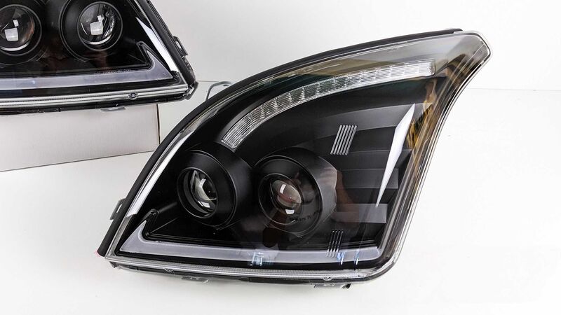 3D LED DRL Dual Projector Head Lights Fit For Toyota Prado FJ120 2003-2009 HL-TA072LS - Machter