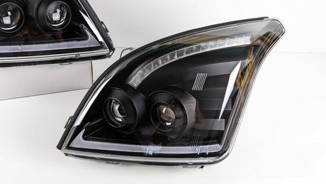 3D LED DRL Dual Projector Head Lights Fit For Toyota Prado FJ120 2003-2009 - Machter