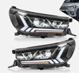 Black LED Projector Headlights Dynamic Indicators Fit For Toyota Hilux Revo 2015-2020 HL-TA073LS - Machter