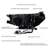Black LED Projector Headlights Dynamic Indicators Fit For Toyota Hilux Revo 2015-2020 HL-TA073LS - Machter