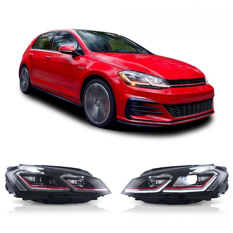 R Style DRL LED Projector Headlights LED Indicator Fit For VW Golf 7 MK7 TDI GTI 2013-2018 HL-VW003LS - Machter