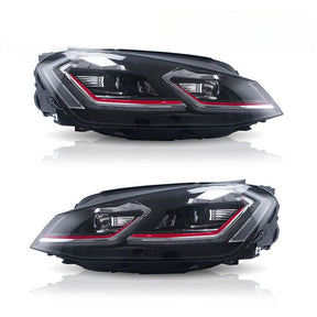 R Style DRL LED Projector Headlights LED Indicator Fit For VW Golf 7 MK7 TDI GTI 2013-2018 HL-VW003LS - Machter
