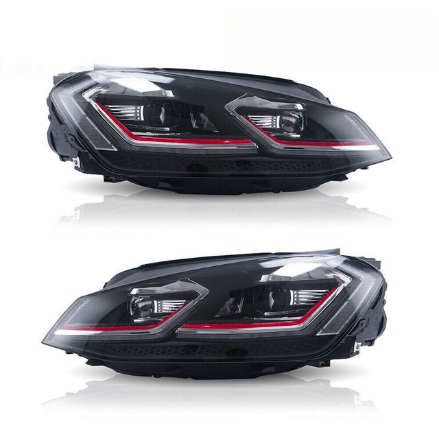 R Style DRL LED Projector Headlights LED Indicator Fit For VW Golf 7 MK7 TDI GTI 2013-2018 HL-VW003LS - Machter