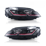 R Style DRL LED Projector Headlights LED Indicator Fit For VW Golf 7 MK7 TDI GTI 2013-2018 HL-VW003LS - Machter