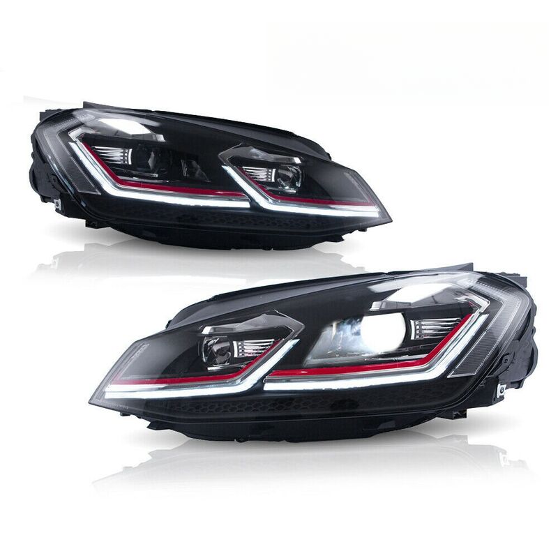R Style DRL LED Projector Headlights LED Indicator Fit For VW Golf 7 MK7 TDI GTI 2013-2018 HL-VW003LS - Machter