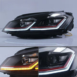 R Style DRL LED Projector Headlights LED Indicator Fit For VW Golf 7 MK7 TDI GTI 2013-2018 HL-VW003LS - Machter