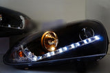 Black LED DRL Projector Headlights Fit For VW Golf V TDI GTI 2003-2008 HL-VW022LS - Machter