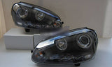 Black LED DRL Angel Eyes Projector Head Lights Fit For VW Golf V TDI GTI 2003-2008 HL-VW023LS - Machter
