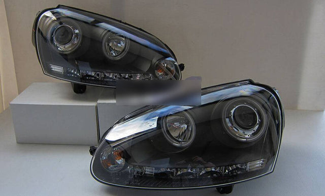 Black LED DRL Angel Eyes Projector Head Lights Fit For VW Golf V TDI GTI 2003-2008 HL-VW023LS - Machter