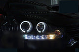 Black LED DRL Angel Eyes Projector Head Lights Fit For VW Golf V TDI GTI 2003-2008 HL-VW023LS - Machter