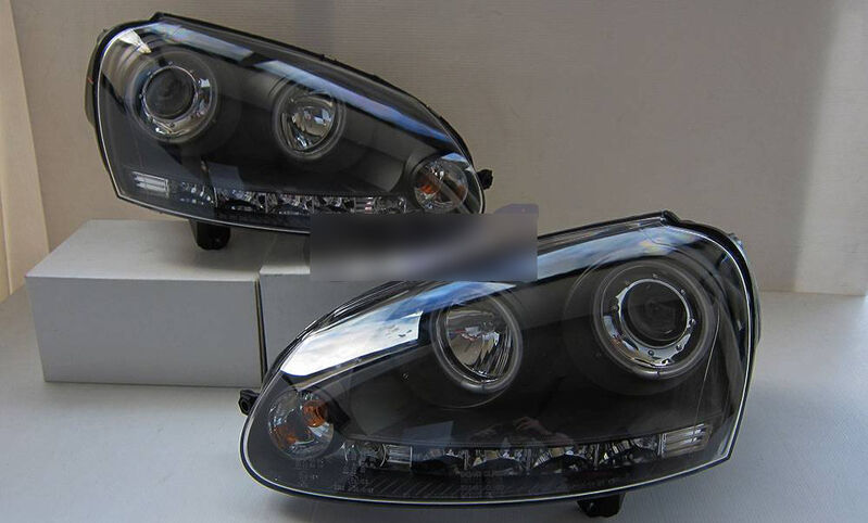 Black LED DRL Angel Eyes Projector Head Lights Fit For VW Golf V TDI GTI 2003-2008 HL-VW023LS - Machter