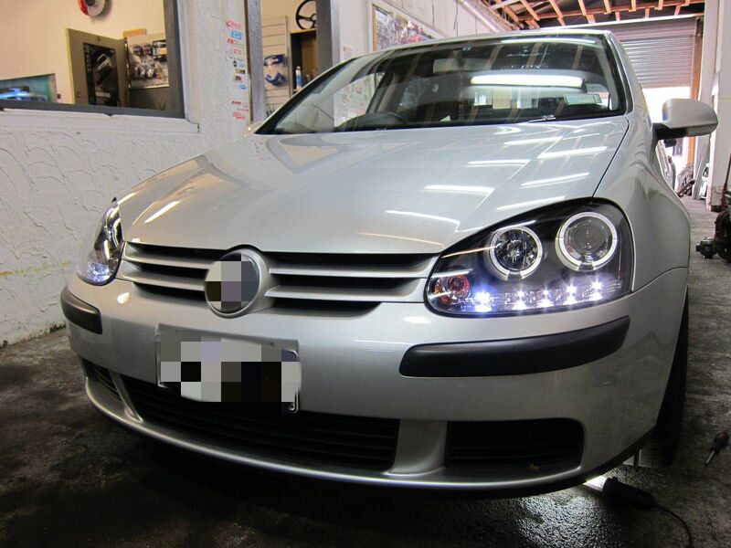 CCFL Angel Eyes Black Projector DRL Headlights Fit For VW Golf 5 V TDI /GTI 2003-2008 HL-VW024LS - Machter