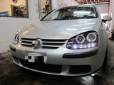 CCFL Angel Eyes Black Projector DRL Headlights Fit For VW Golf 5 V TDI /GTI 2003-2008 HL-VW024LS - Machter