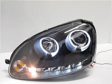 CCFL Angel Eyes Black Projector DRL Headlights Fit For VW Golf 5 V TDI /GTI 2003-2008 HL-VW024LS - Machter