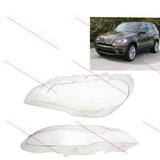 Pair Of Headlight Lens Lamp Cover Lampshade Fit For BMW X5 E70 2008-2013 HLC-BMW001 - Machter