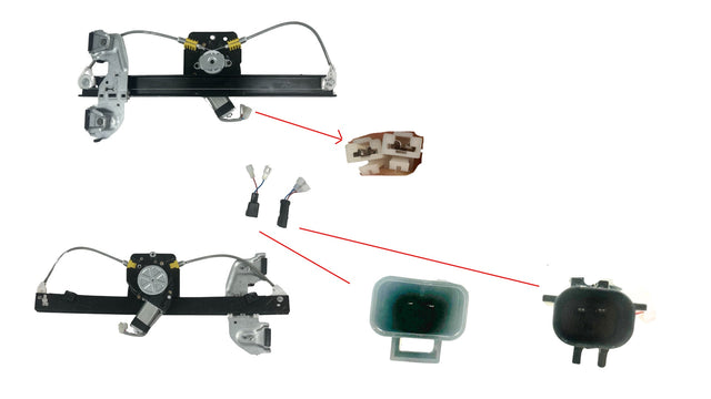 Rear Window Regulator RHS (2 - Pin, With Motor) Holden Cruze JG/JH/ 05/2009 - 2016 HLCZ - WIR - 07R - Sterling Parts - Window Regulators & Winders - Sterling Parts