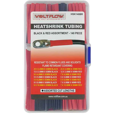 Heatshrink Tubing 140 Pieces Black And Red - Voltflow | Universal Auto Spares
