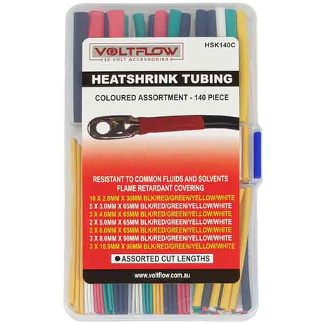 Heatshrink 140 Piece Muti-Coloured - Voltflow | Universal Auto Spares