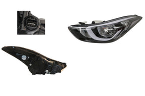 Headlight (LHS) Hyundai Elantra MD3 2013 - 2015 HYLT - HEL - 31L - Sterling Parts - Headlight Assemblies - Sterling Parts