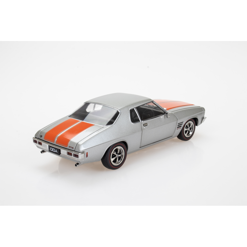 Holden HQ 2 Door Silver with Orange Stripe Diecast Model Car 1:24 Scale (Approx. 18–20cm) Collectible | Universal Auto Spares