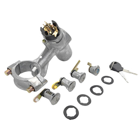 Ignition Barrel Switch Door Locks 2 Key Barn Set Silver Fit For Nissan Patrol GQ Y60 1988-1998 IBA-NS003 - Machter