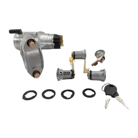 Ignition Barrel Switch Door Locks 2 Key Barn Set Silver Fit For Nissan Patrol GQ Y60 1988-1998 IBA-NS003 - Machter